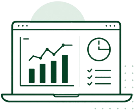FobeSoft dashboard preview on a laptop